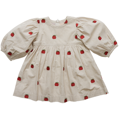 Bea Dress - Pumpkin Embroidery