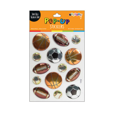 Sports Balls Pop-Up Stickers front