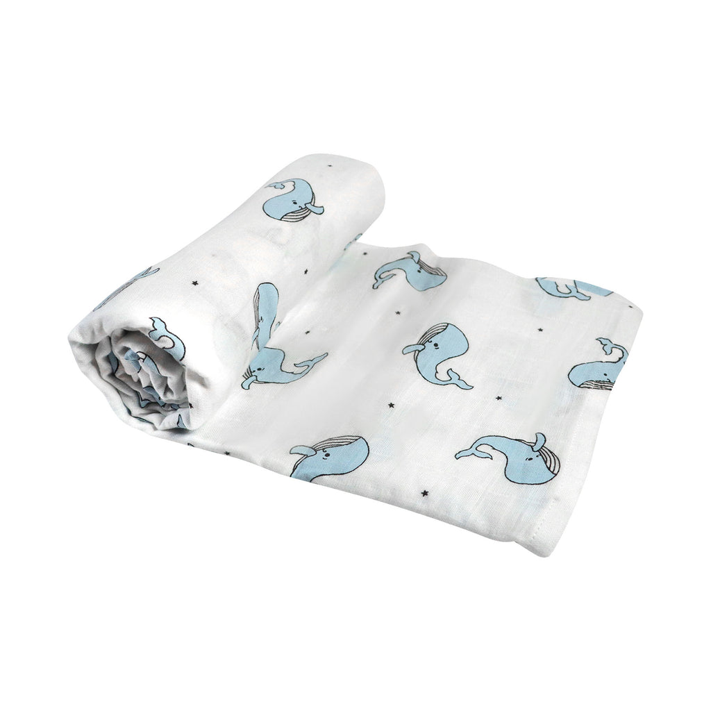 Blue Whale Muslin Swaddle Sammy Nat x Zestt Sammy Nat store
