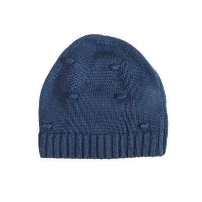 Organic Poppy Knit Hat in Cambridge Blue