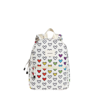 Kane Kids Mini Travel Backpack in Rainbow Hearts
