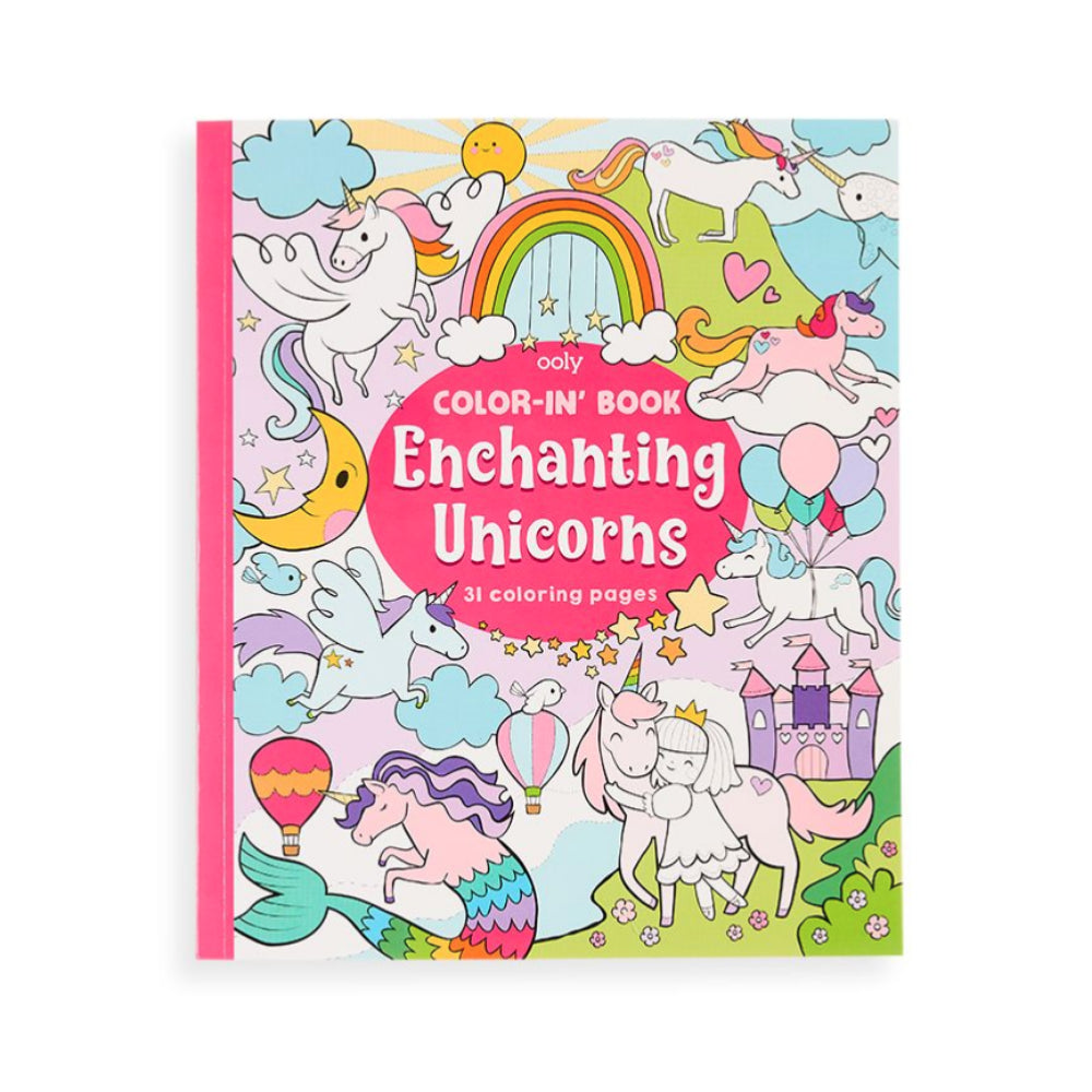 Color-in' Book: Enchanting Unicorns