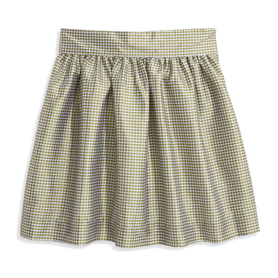 Party Skirt in Green Gingham
