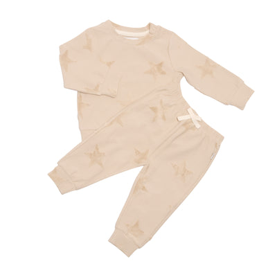 ivory sweatsuit with stars
