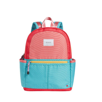 orange and blue backpack