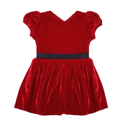 red velvet dress
