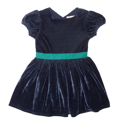 navy velvet dress