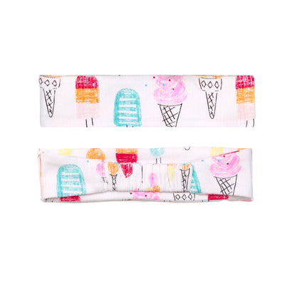 headband in ice cream print