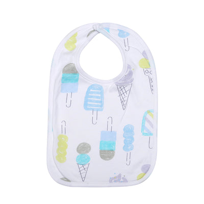 ice cream bib in blue