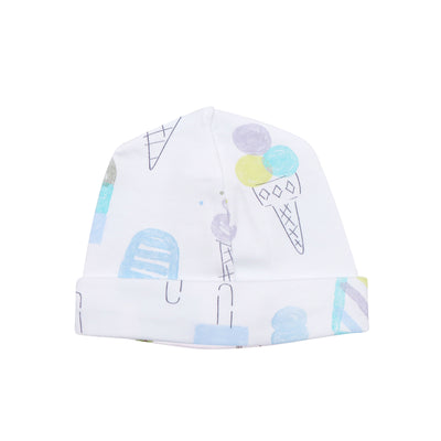 blue ice cream receiving hat