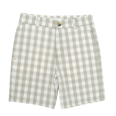 green plaid boys shorts