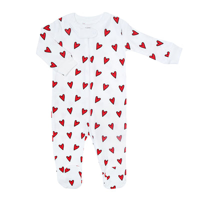 heart pop zipper romper