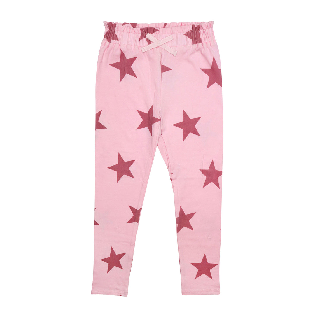 pink leggings with star print