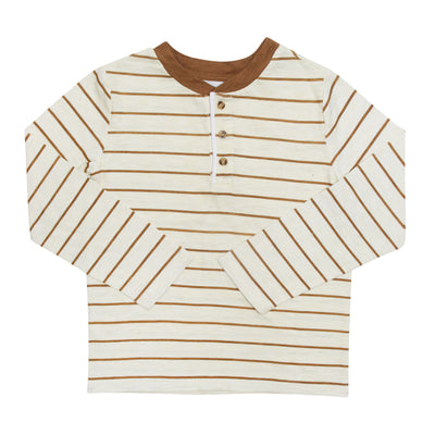 brown striped henley