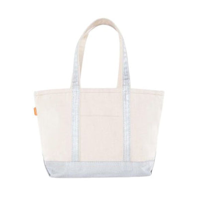 medium tote in silver