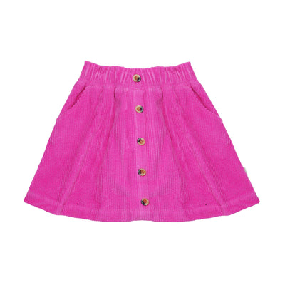 pink buttonfront skirt