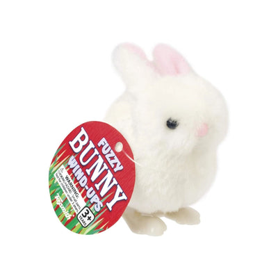 Fuzzy Bunny Wind-Up in White
