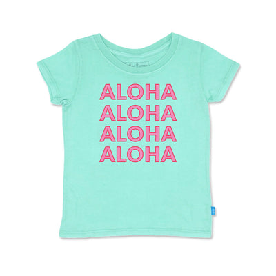 Aloha All Day Everyday Tee in Beach Glass