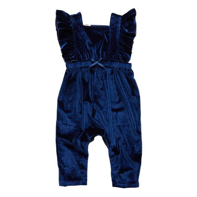 Baby June Jumpsuit - Navy Velour
