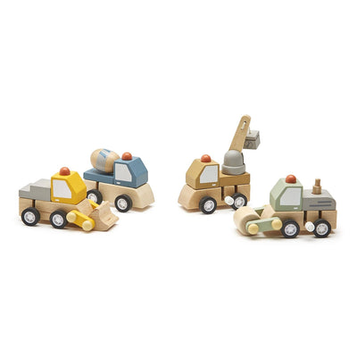 Wooden Wind Up Construction Truck