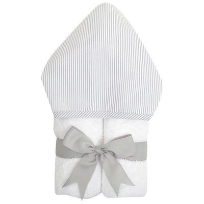 grey hooded towel
