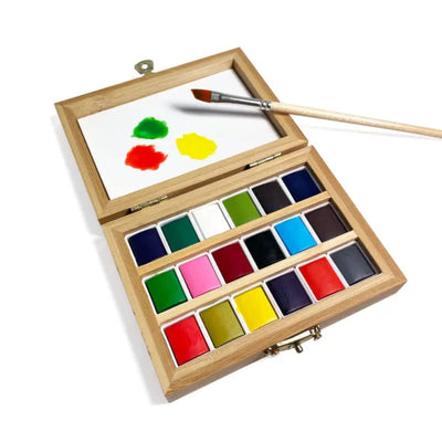 Watercolor Travel Palette Bamboo Set
