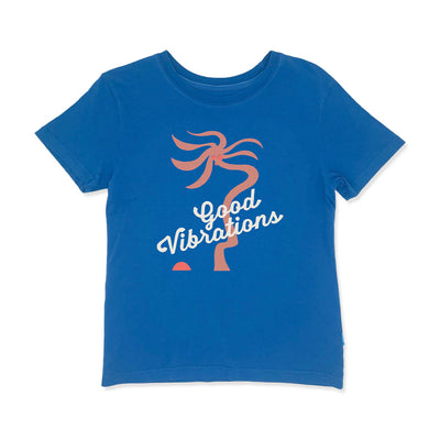 Good Vibrations Vintage Tee in Seasid Blue