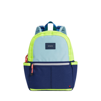 Kane Kids Travel Backpack in Navy/Neon