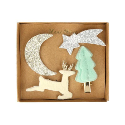 Felt & Glitter Icon Hair Clips