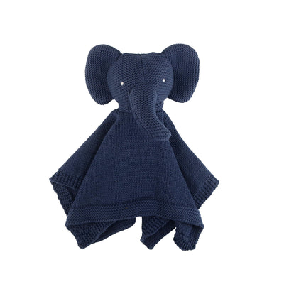 Organic Elephant Lovey in Cambridge Blue