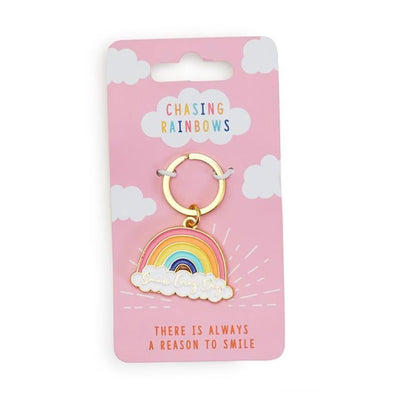 Chasing Rainbows Keychain - Smile Every Day