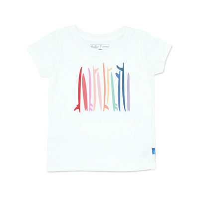 Rainbow Surf Everyday Tee in White