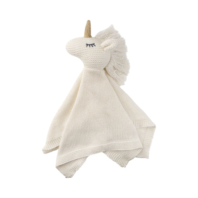 Organic Unicorn Lovey in White